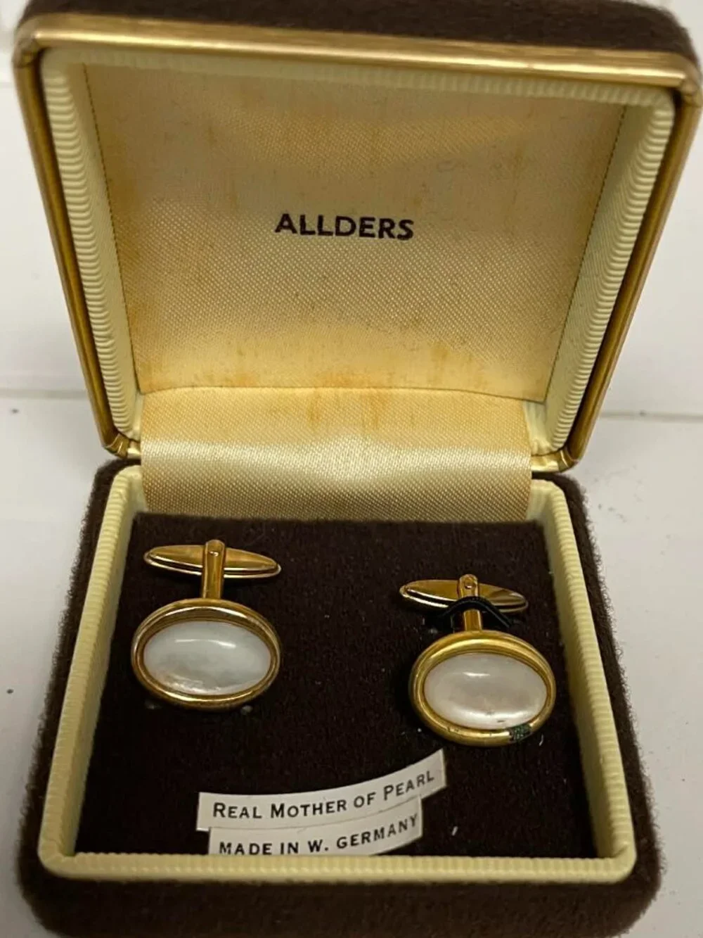 Allders mother of pearl cuff links